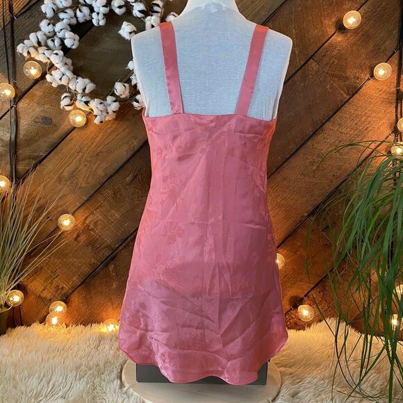 Morgan Taylor Intimates Lingerie Womens Small Pink Vintage 90s Satin Chemise - Picture 2 of 7